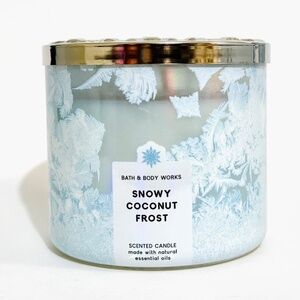 SNOWY COCONUT FROST 3 Wick Candle - CRACKED